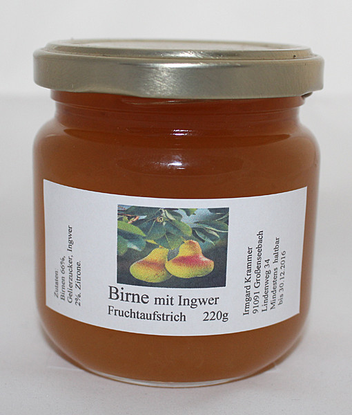 Birne Ingwer Marmelade / Fruchtaufstrich aus dem MarmeLaden