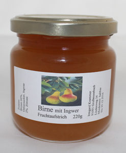 Birne mit Ingwer Fruchtaufstrich - Marmelade