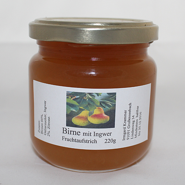 Birne Ingwer Marmelade / Fruchtaufstrich aus dem MarmeLaden